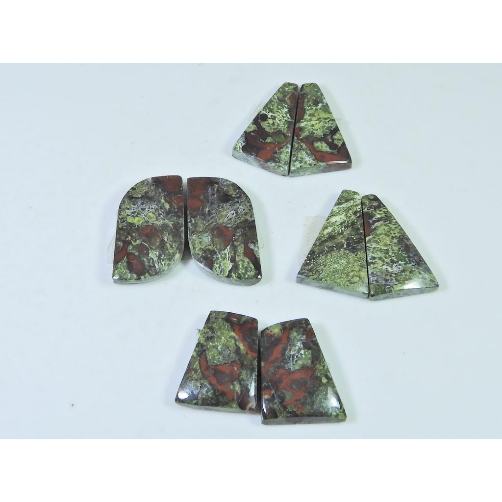 22-23 MM Natural Dragon Jasper Matched Pair Fancy Loose Gemstone 4 Pair Lot C-1006