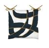 Coussin De Chaise - Paxton - 38 X 38 Cm - 100% Coton - Matelassé - Bleu