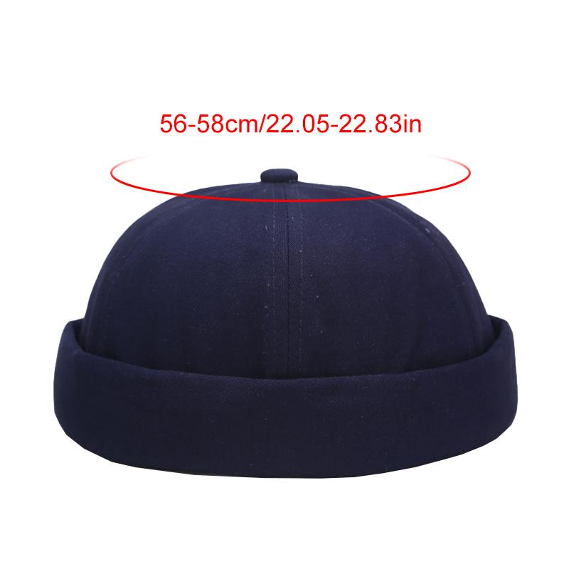 1Pc Docker Adjustable Hip Hop Brimless Cap Casual Skullcap Hat Unisex Sailor Cotton