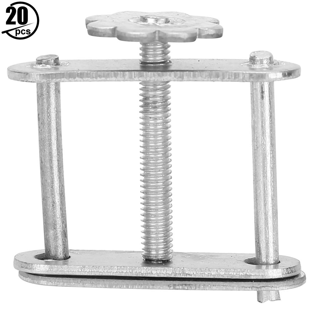20pcs Iron Plated Water-Stop Clamp Rubber Tube Spiral Clamp Pipe Hose Fixing Clip