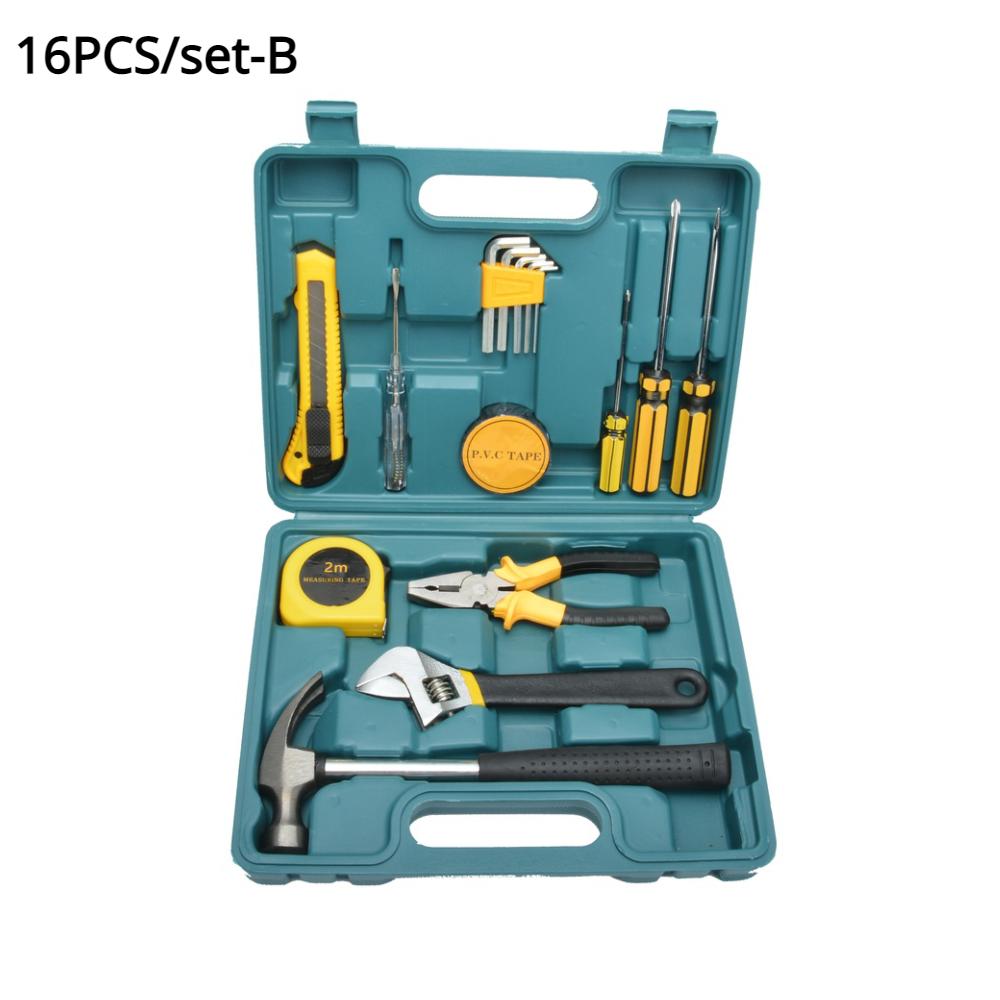 12/16Pcs Repair Tool Set Maintenance Tool Kits for Homeowner General Hand Tool Set and Toolbox Storage Case.