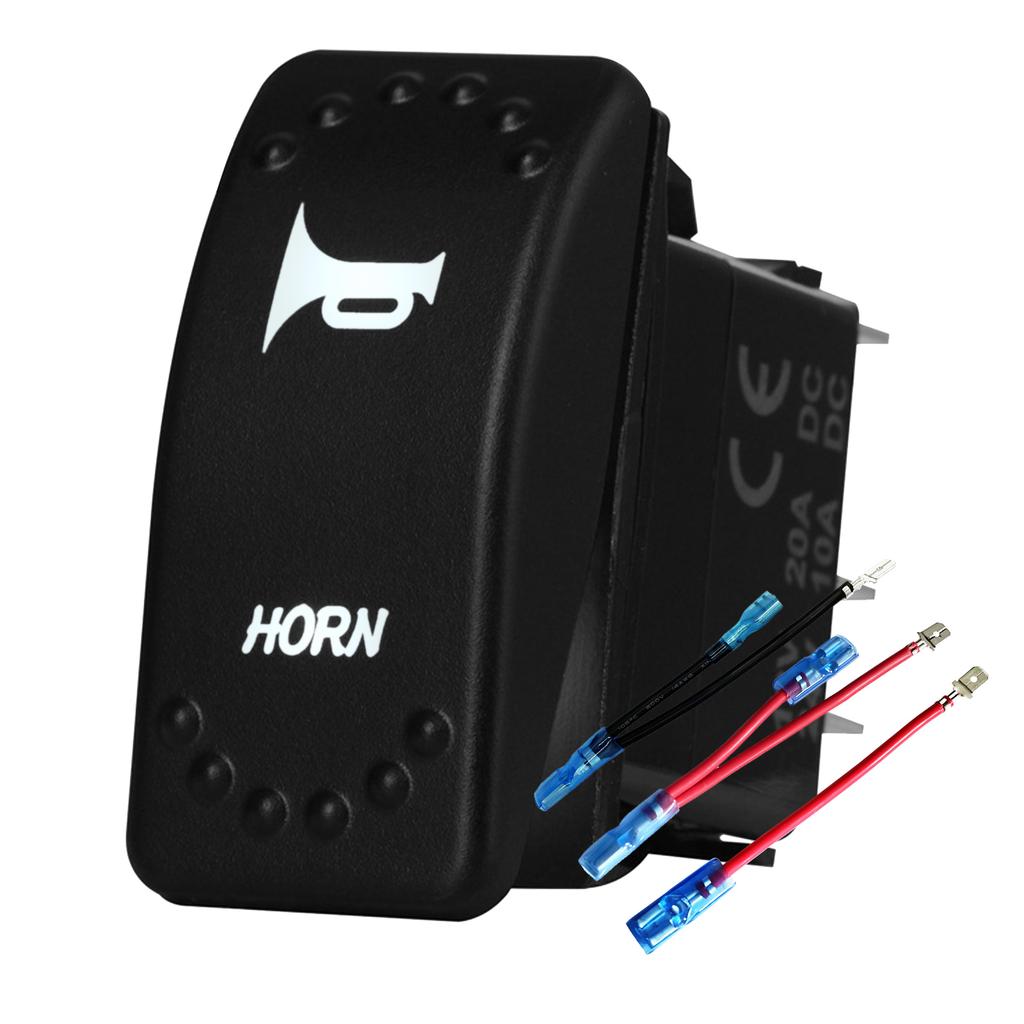 Waterproof White LED Rocker Switch for Light Bar Spot Lights 5P/7P ON-OFF-ON 12V/24V Heavy Duty for Car Boat Truck SUV 4x4 Hilux