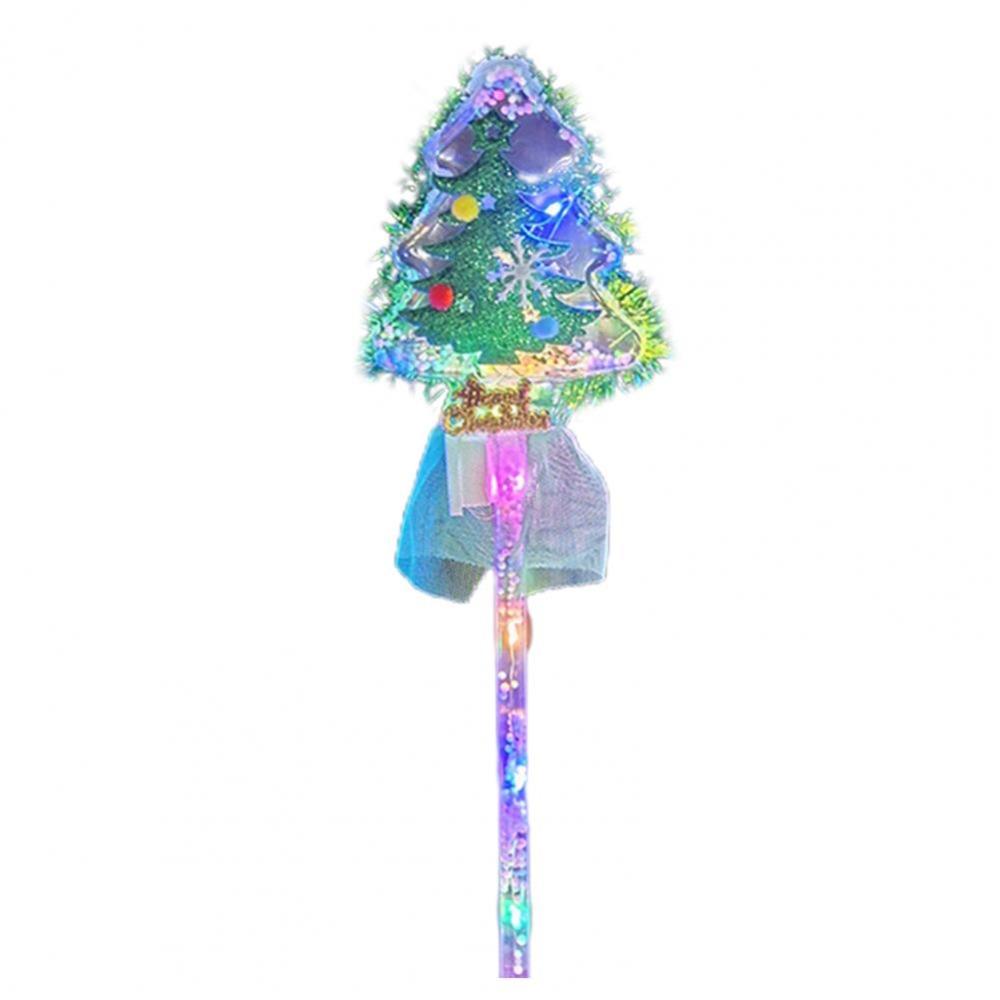 Multi-purpose LED Light-Up Wand Magical Wand Props Christmas Tree Glow Stick Xmas Home Decor