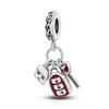 925 Copper Fashion Red Car Key Bus Charms Pendents Beads Fit 4MM Hole Diamete Bracelet Charms For Women Party Zircon Making