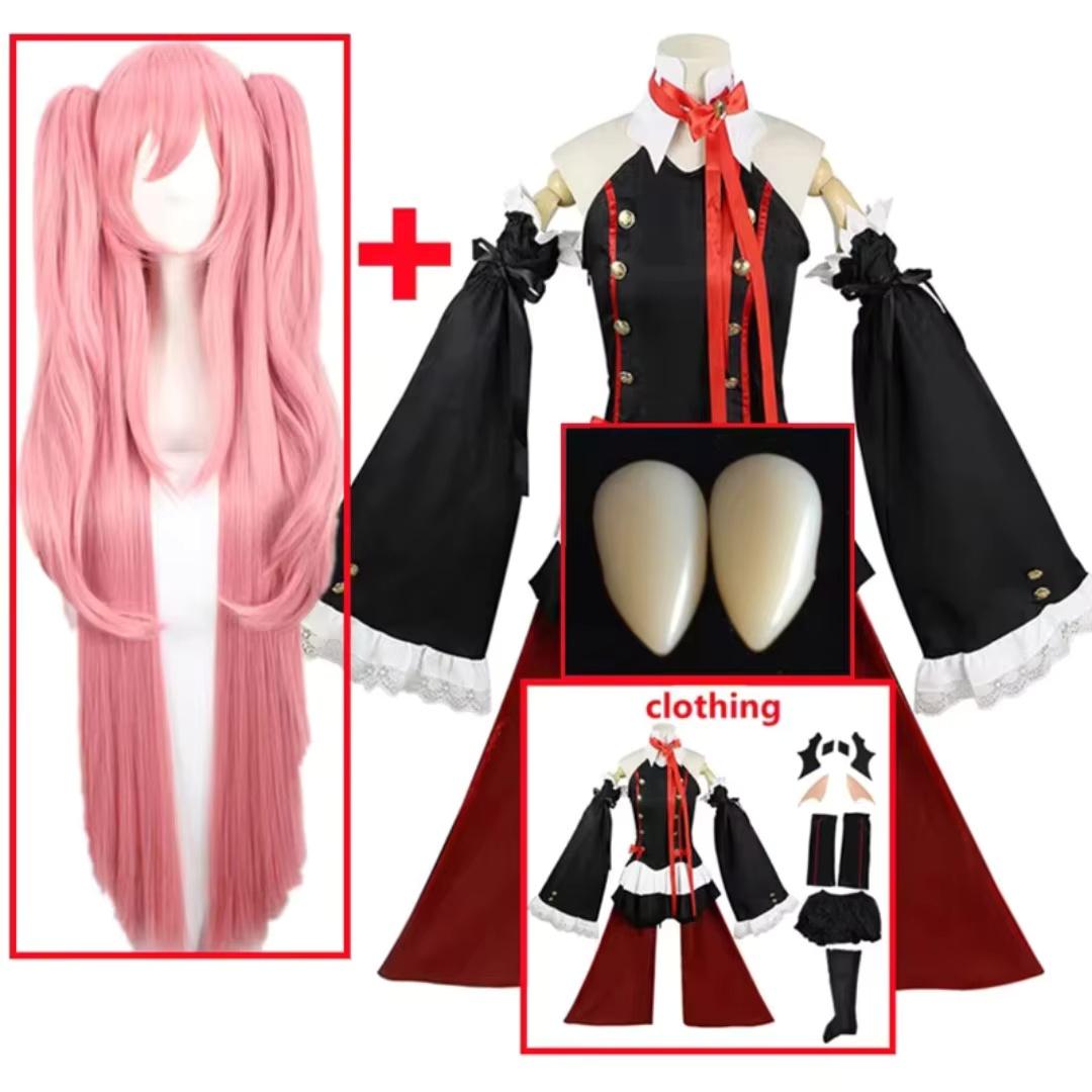 Seraph Of The End Krul Tepes Cosplay Kostuum Uniform Anime Owari No Seraph Heks Vampier Curl Tepes Kleding Voor Vrouwen M 37 pink
