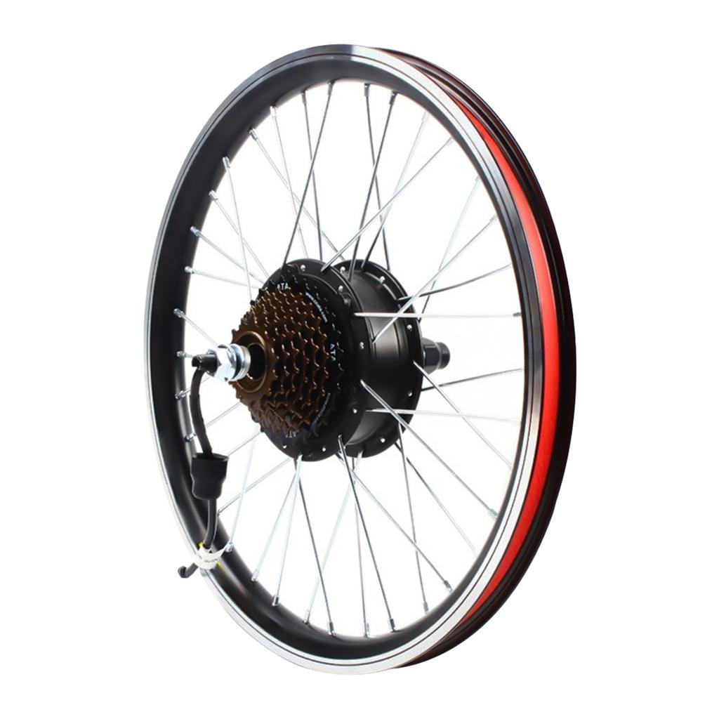 20 Inch LED Rear Wheel Motor Hub Electric Bicycle E-Bike Conversion Kit 36V 250W Waterproof Wire For Both V Brake and Disc Brake