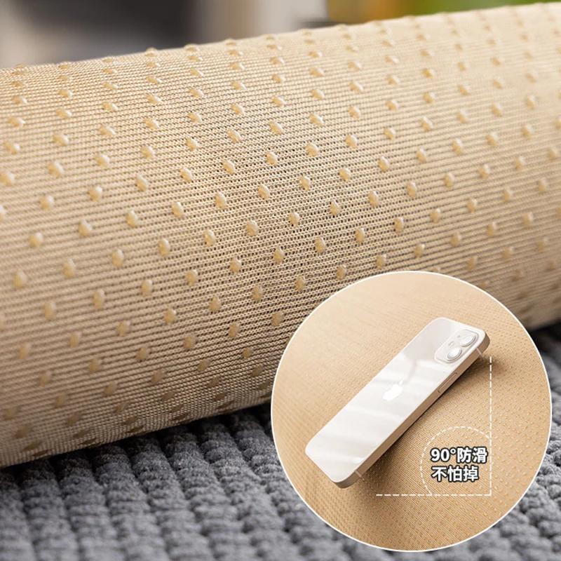 Corduroy Sofa Mat All-season Universal Cushion with Anti Slip Splicing Checkerboard Sofa Cover Soft Machine Washable Sofa Cover