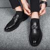 Leather Shoes Autumn Dress Casual Soft Sole Inner Height Increase Hair Stylist British Pointed Head Winter Velvet