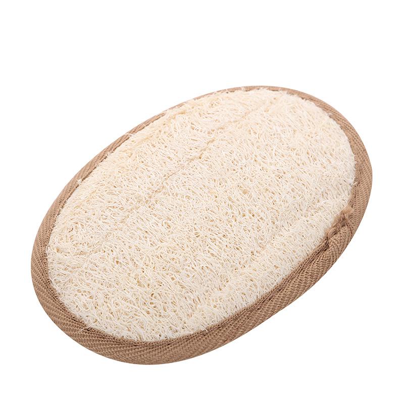 Summer Loofah Bath Scrubber Slices: Cotton & Linen Back Scrubber with Dotted Design