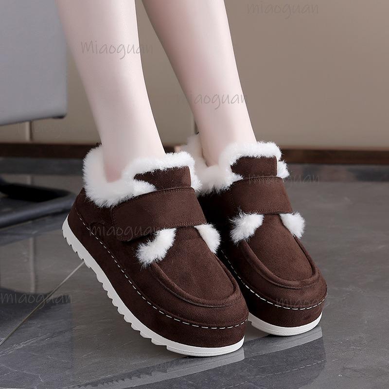 Cozy Women's Short Plush Vulcanize Shoes Warm Casual Sneakers Winter Non Slip Thick Bottom Shoes Size 35-40 Zapatillas De Mujer