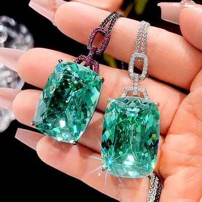 Jewelry Simulation Para Green Luxury Pendant Main Stone 20 * 28