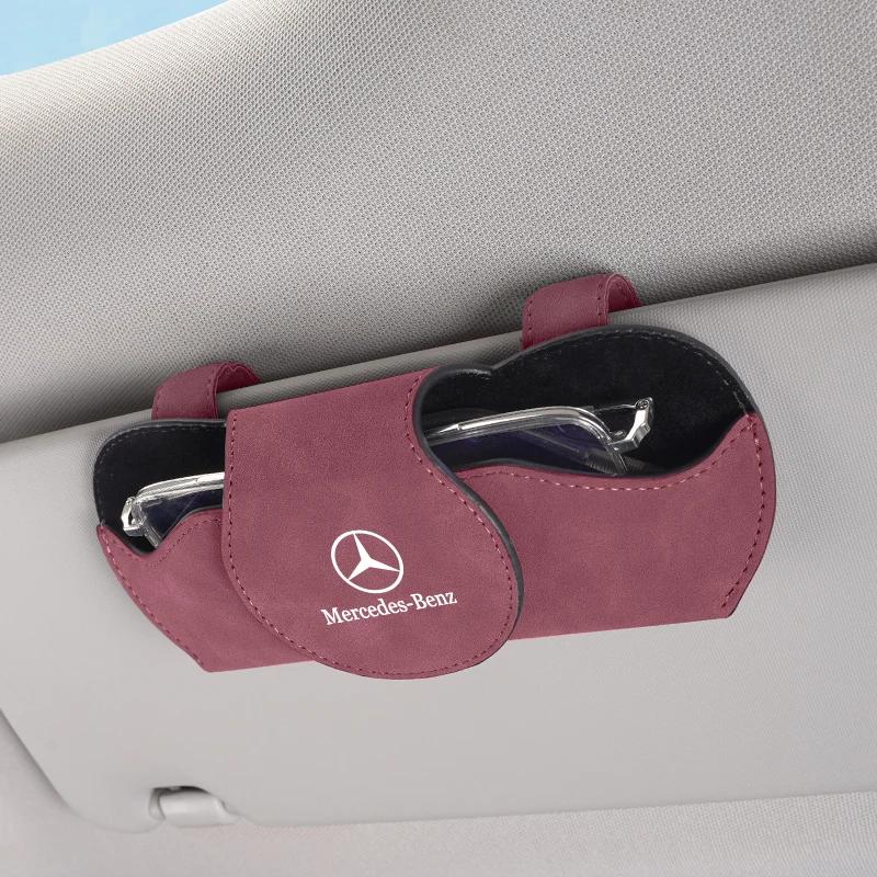 GLC GLB Car Glasses Box Storage Holder Sunglasses Case Glasses Holder Magnetic For Mercedes Benz AMG GT GT4 W204 205 212 GLC GL