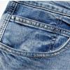 Vintage Herrenmode Cargo-Jeansshorts mit mehreren Taschen Slim Fit Militär-Jeansshorts Herren Gewaschene Capri-Hosen