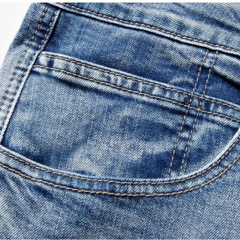 Vintage Herrenmode Cargo-Jeansshorts mit mehreren Taschen Slim Fit Militär-Jeansshorts Herren Gewaschene Capri-Hosen