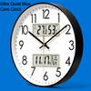 Durable Plastic Frame Wall Clock Energy-saving With Temperature And Humidity Display Clocks Wall