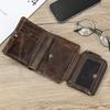 Fashion Cow Leather Men's Wallet  Genuine Leather Zipper Wallets Short Purse Men Male Leather Clutch Purse Dropshipping Men