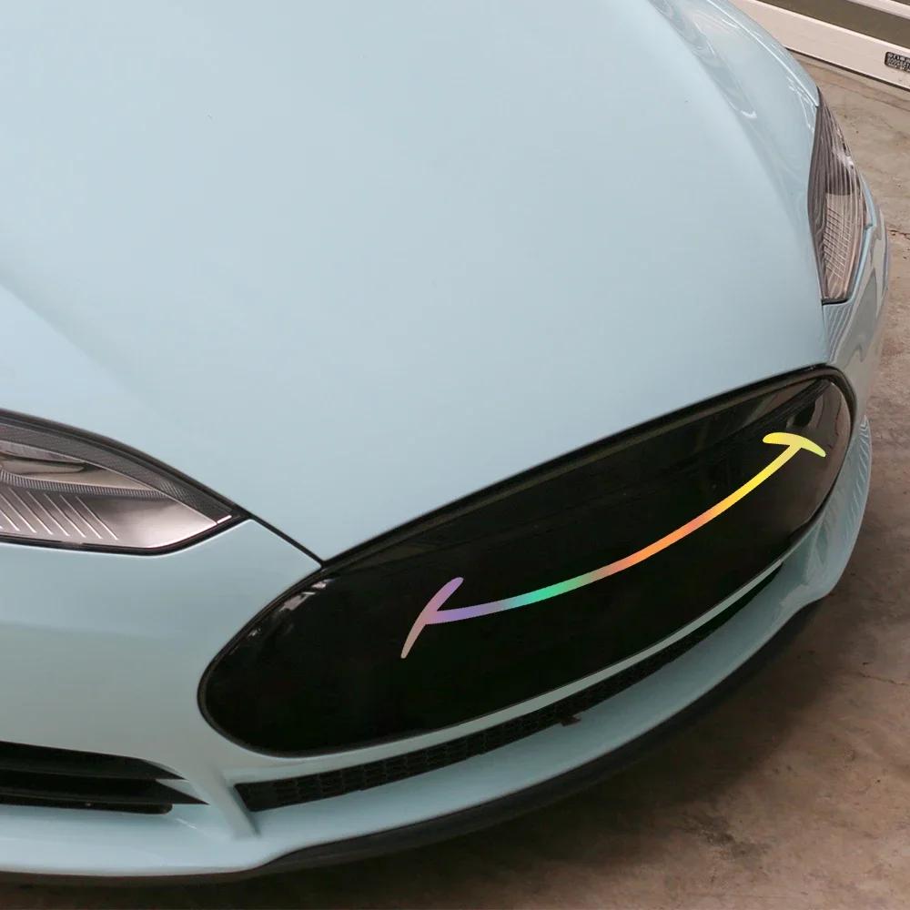 Naklejki Uśmiech na Przedni Zderzak Samochodowy Dla Tesla Model Y 3 S X Folia Winylowa PCV Naklejki Personalizowana Modyfikacja Akcesoria Dekoracyjne Samochodu