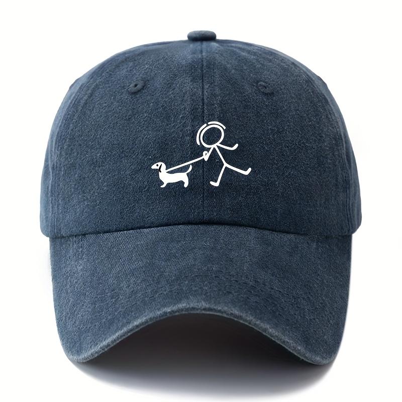 Dog fashion printed baseball cap, gift for dog lovers, simple and stylish design, outdoor travel equipment