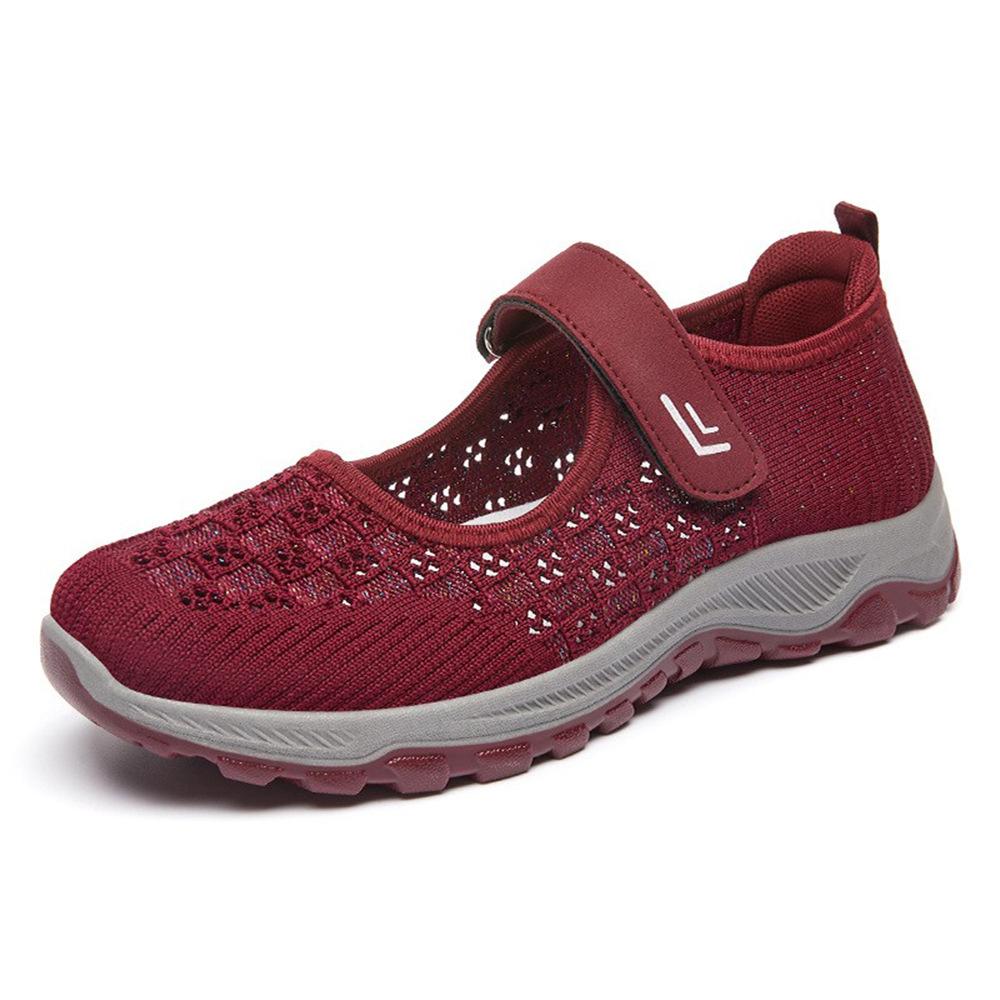 Mom shoes 2025 summer new mesh shoes women's old Beijing cloth shoes middle-aged and elderly walking shoes soft-soled elderly shoes