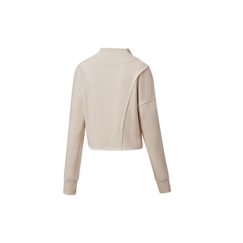 SAUCONY Solid Color Stand Collar Pullover Vintage American Sweatshirt Women Sweatshirt Frost-Gray SC1230080A-GR01