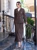 Conjunto Elegante de Chaqueta de Traje y Falda Larga Ajustada de Cintura Alta para Mujer Verano 2025 - Estilo Europeo y Americano