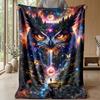 Mystic Forest Animals Theme Blanket Lightweight Warm Flannel Blanket Decorative Throw Blanket for Home Decoration
