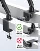 KUUVAN Aluminium Mikrofonarm Mikrofon Kamera Gewicht für Kondensator SLR und LED Fotografie Verstellbar Kabel Mikrofonklemme Faltbar für Einfach