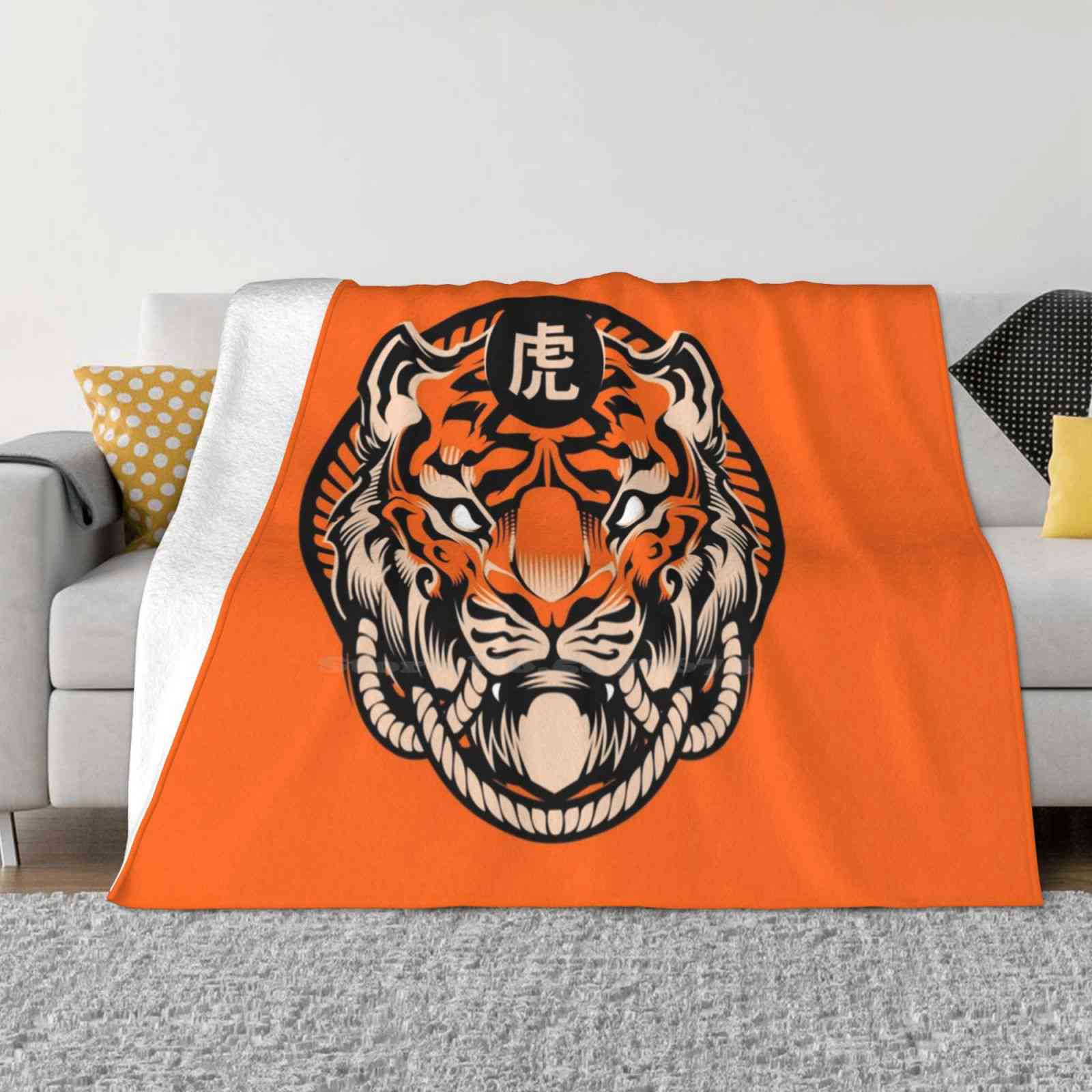 Tiger-Japan Animal Series Fashion Soft Warm Flannel Blanket Tiger Art Tiger Tattoo Japan Tiger Vector Art Japan Tattoo Japanese 30x40in