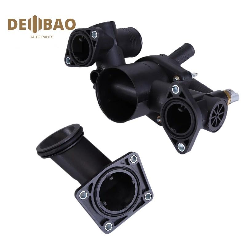 AJ89485 AJ87947 Thermostat Housing Assembly + Water Outlet For Jaguar S-Type XJ8 XJR 4.2L 2003-2005
