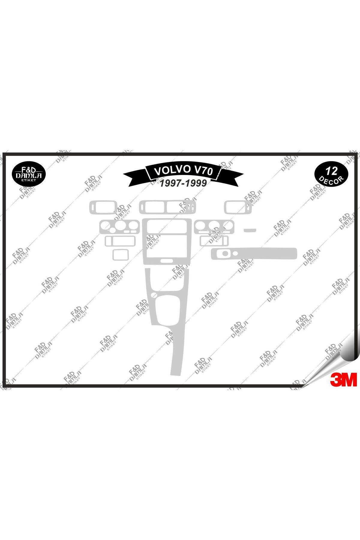 

Volvo S70 1997-1999 Torpido Konsol Trim Göğüs Maun Kaplama Set 12 Parça Gümüş