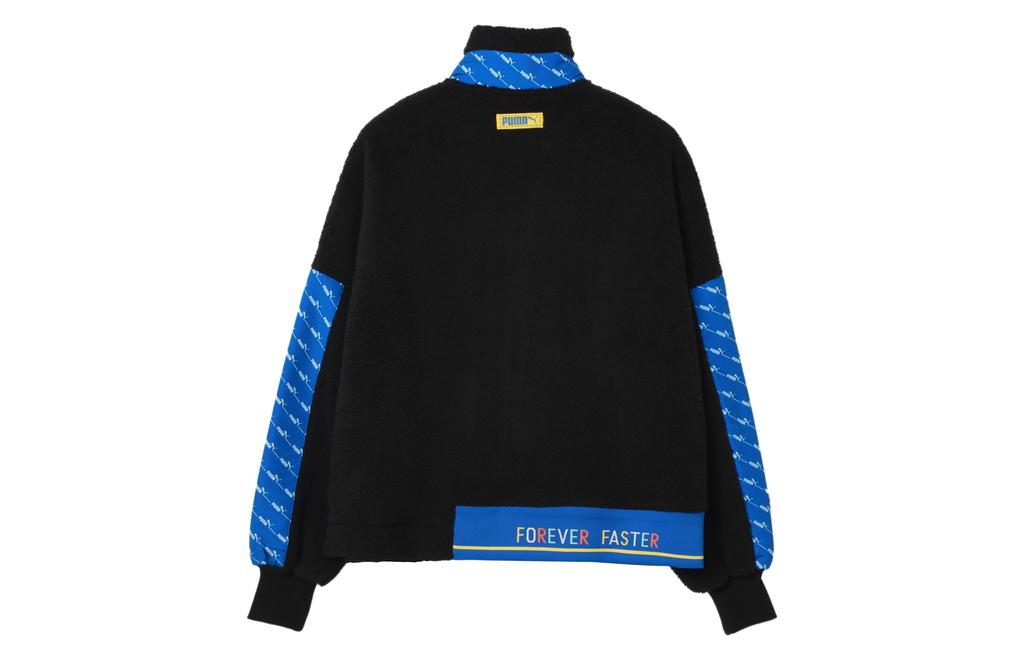 Puma Velvet Jackets Women's Black Stand Collar Thickened And Fleece Lined 532166-01