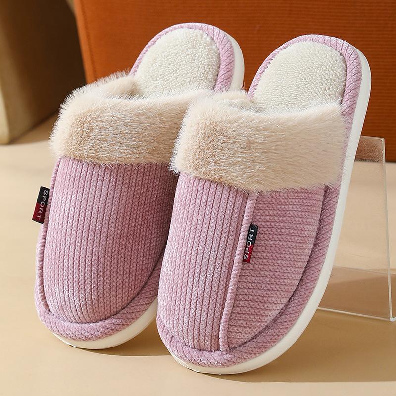New cotton slippers winter wool home non-slip warm indoor piled thickened spring and autumn cotton slippers
