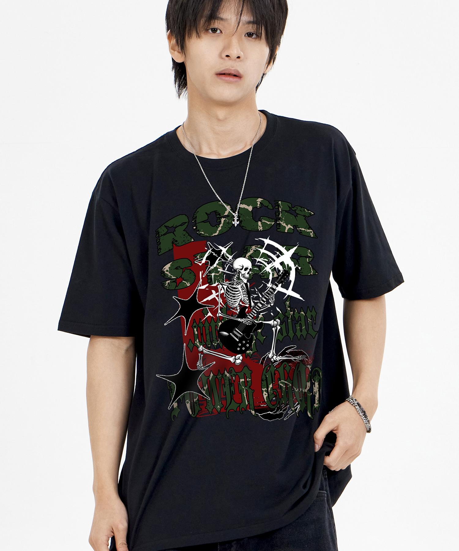Biel Skeleton Rockstar Short Sleeve Tee Black M