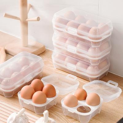 Taşınabilir Yumurta Saklama Kutusu Tepsi 3/4/8 Bölmeli Şeffaf Darbeye Dayanıklı Yumurta Kabı Su Geçirmez Yumurta Tepsisi Mutfak Düzenleyici Dış Mekan İçin