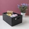 Caisse en Bois Rangement - Creative Deco - 30x20x13cm - Noir - Poignées - Multi-usage