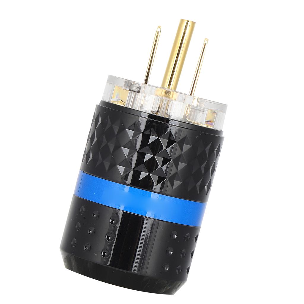 Monoso Netzstecker Reines Kupfer 24K Vergoldet o Stecker Netzstecker (M103G(Männlich) )