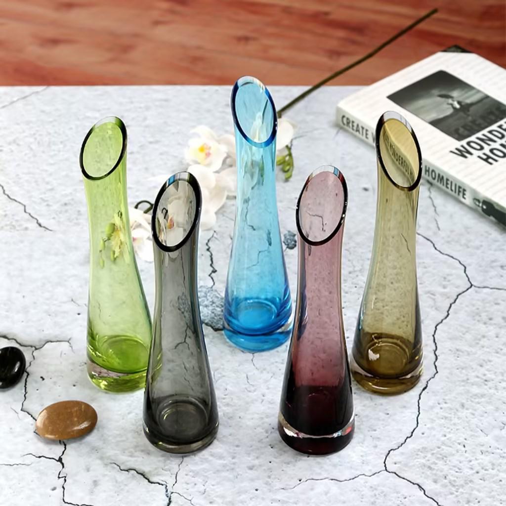 Elegant Glass Vase for Desktop Flower Arrangements - Creative Home Decor Ornament