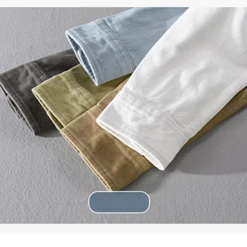 Autumn Cargo Shirts for Men Lapel Collar Double Pockets Long Sleeve Casual Shirt Youth Popular Pure Cotton Comfortable Top Nice Quality