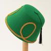 Wool Felt Fabric Turkish Fez Hat Gold Leaf Decor Felt Party Hats Morocco Cap  Equestrian Events