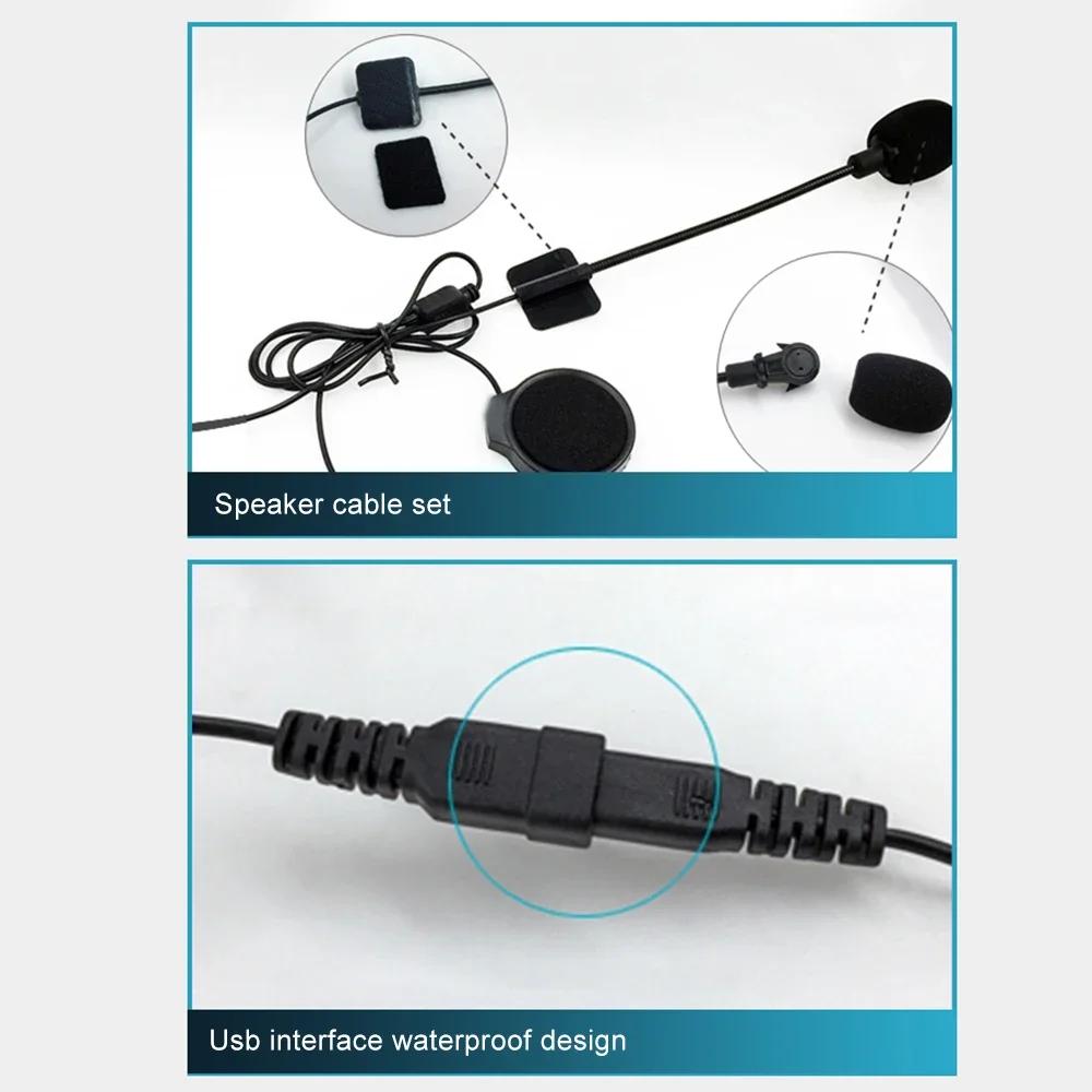 BT12C Wireless Bluetooth 5.3 Motorcycle Helmet Headset Motor Bike Handsfree Stereo Earphone Speaker Moto Earphone Headphone