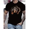 Trendy Men's Casual Fashion Short Sleeve Tee Crew Neck Solid Color Streetwear T-Shirt