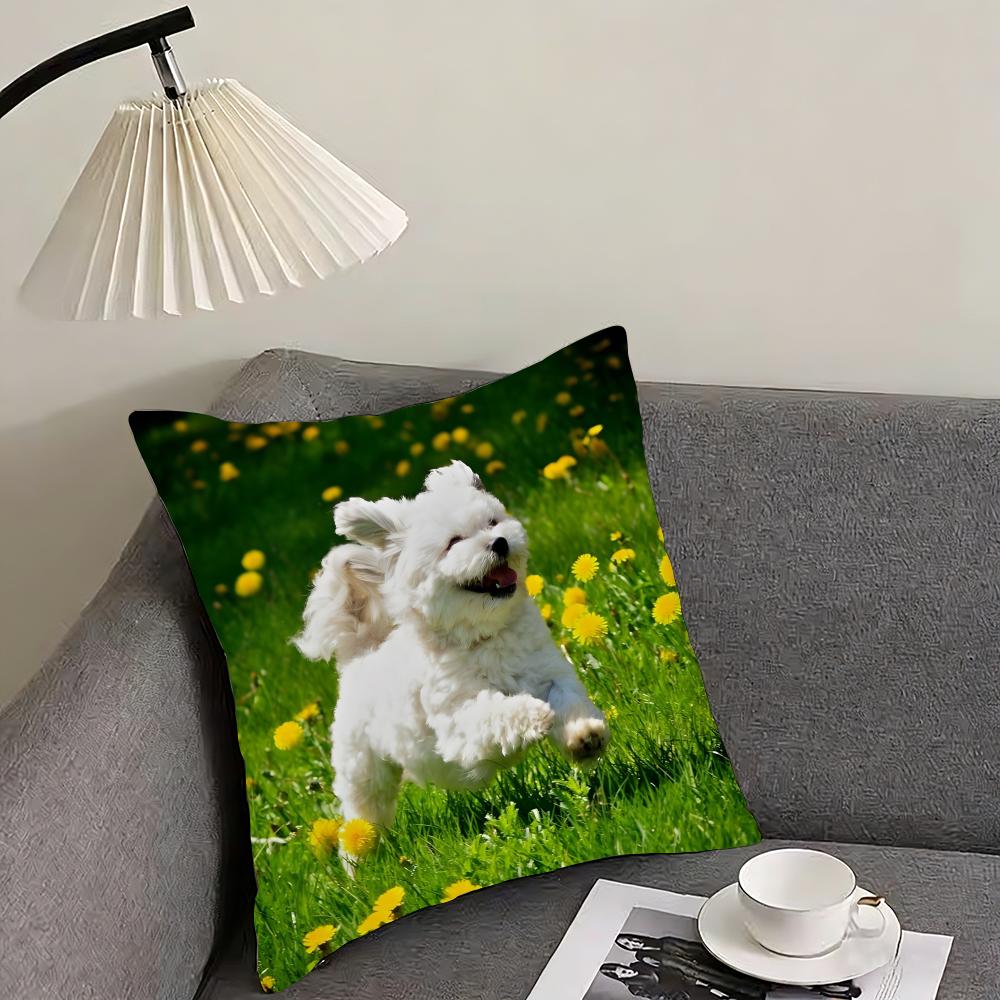 Cute Pet Animal Cushion Cover Reversible Plush Pillow Cover – For car, sofa, bedroom, perfect as a gift.