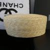 Boinas de Paja de Trigo Natural de Alta Calidad Tejidas a Mano para Mujer Sombrero Cloche Retro Detallado Sombrero de Pintor de Techo Plano Pasarela