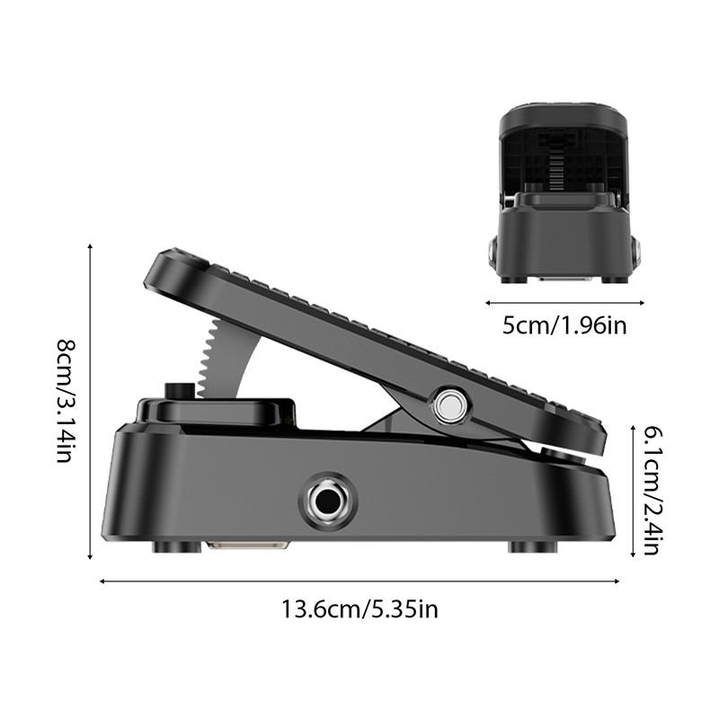 VE-P1 Lautstärke-Expression Gitarreneffektpedal 2-in-1 Doppelte Steuerung Stummer Puffer Metallgehäuse Stereo-Schnittstelle für Gitarre Bass