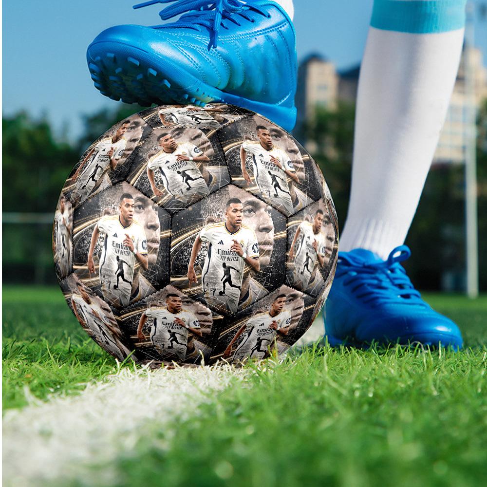 Kylian Mbappe Size 5 Standard Football Durable Training Match Soccer Ball for Adult Outdoor Sports
