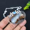 Boulder Opal, Opal Handmade 925 Sterling Silver Jewelry Necklace 18" M0Y22