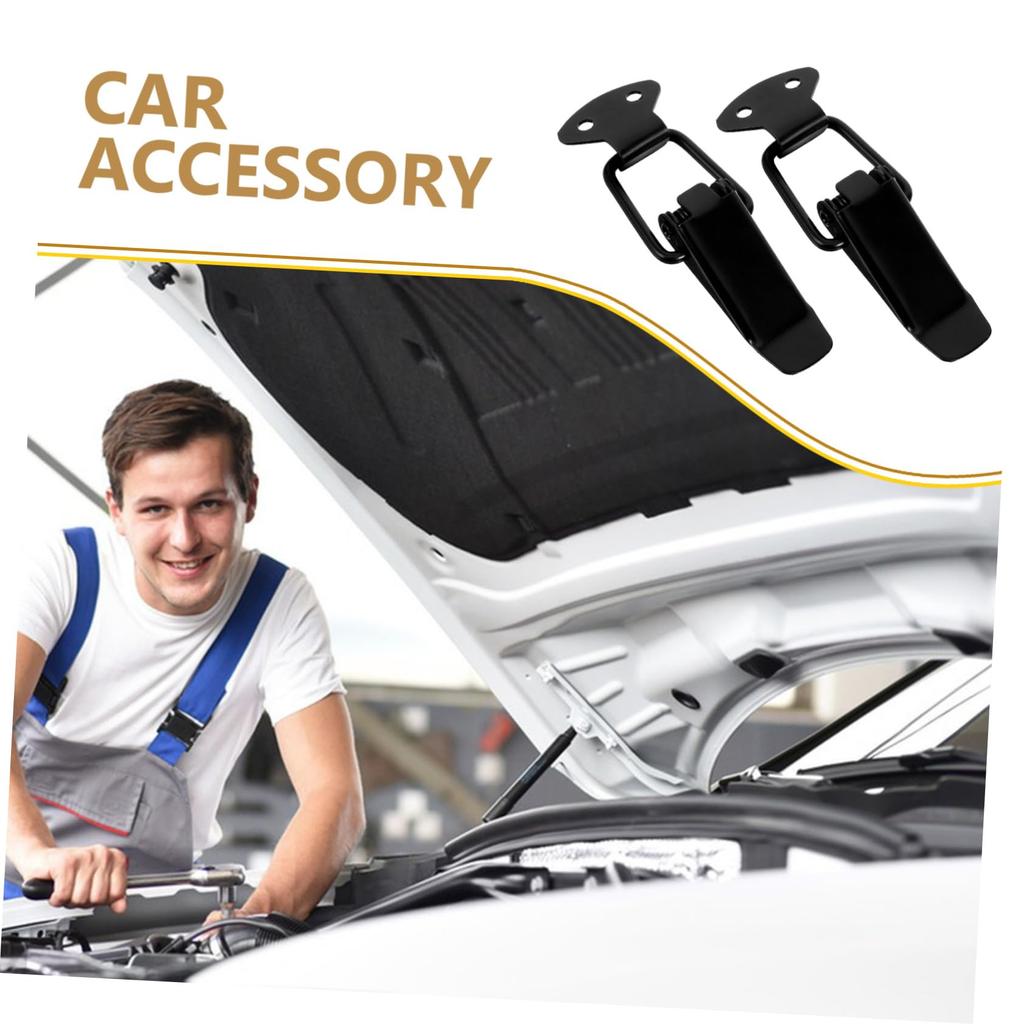 Luxshiny 2pcs Bumper Buckle Car Bumper Quick Release Clip Lock Clip Fastener for Trunk Fender Iron Hook Clip Large Enclosure