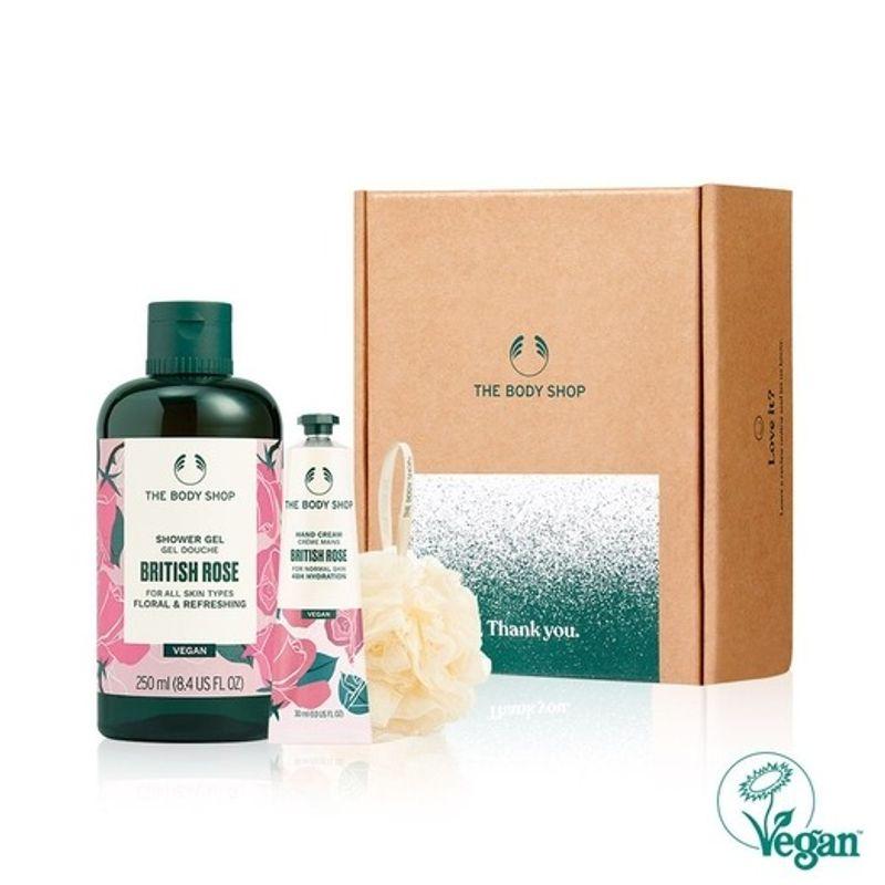 The Body Shop British Rose Shower Gel & Hand Cream Gift Set (888114) FREE