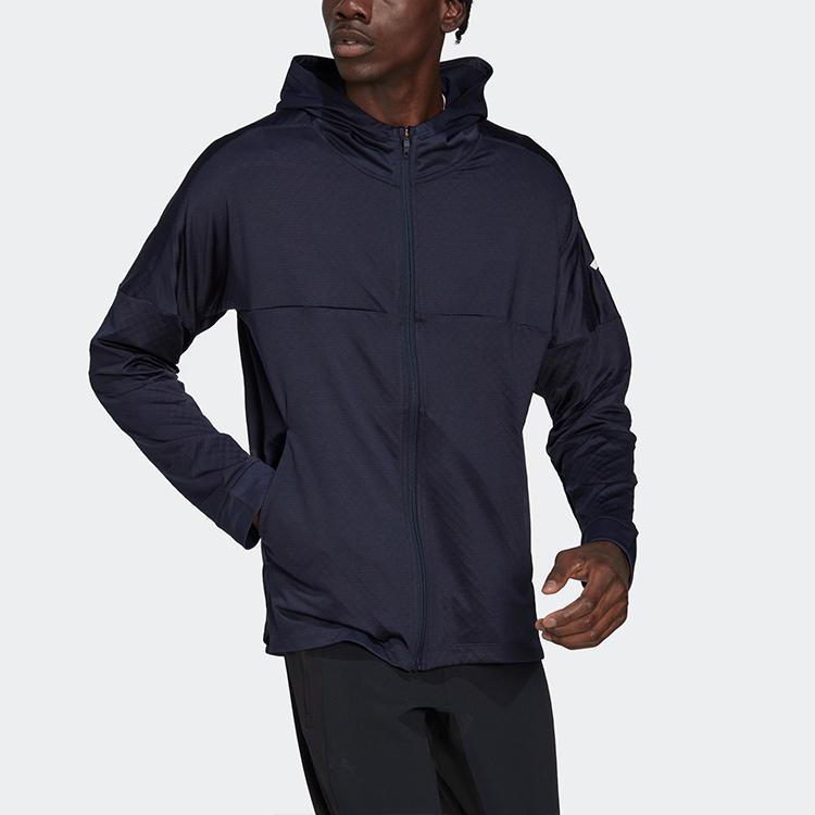 Adidas Workout Warm Full-Zip Hoodie Men Tops Legend-Ink HL8777