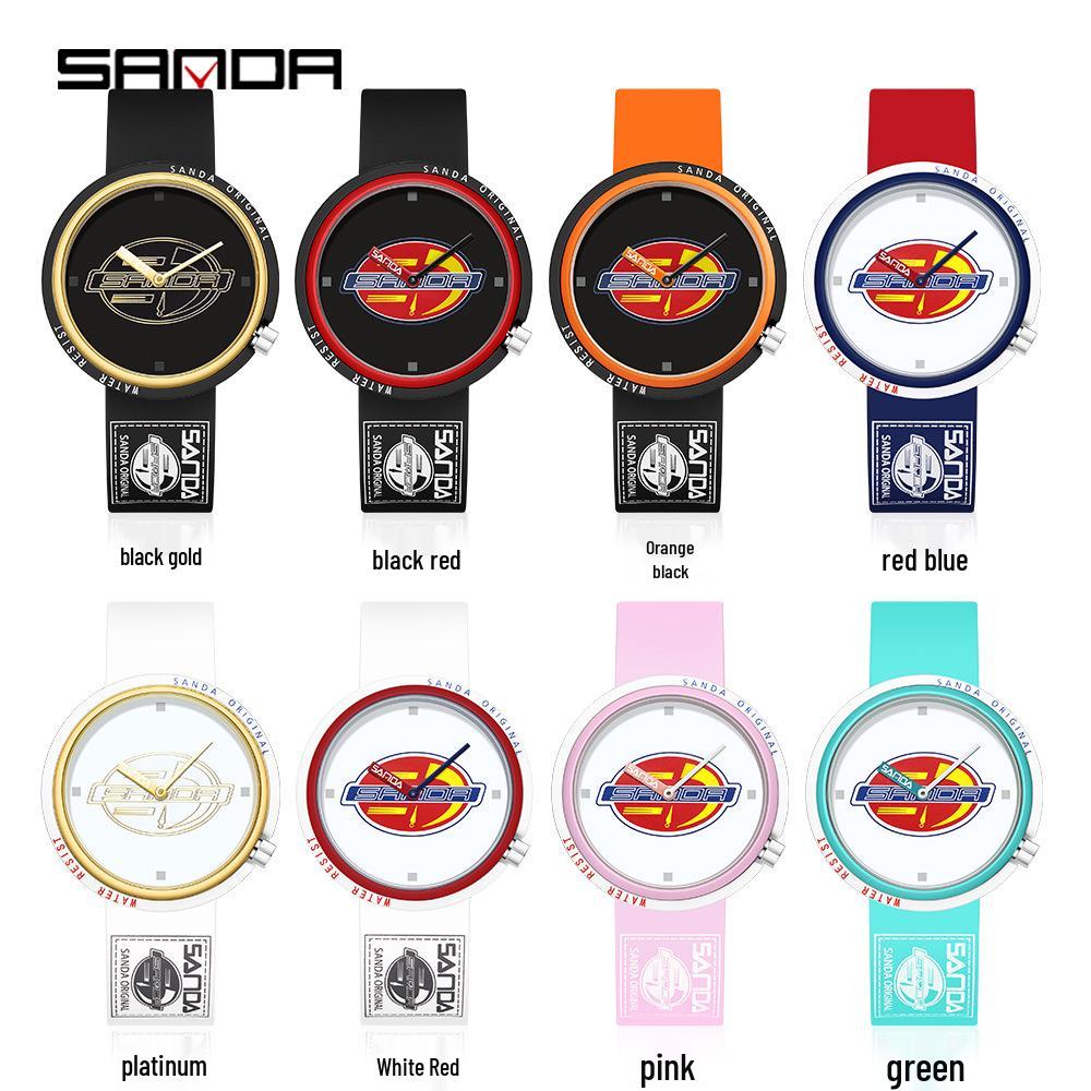 Sanda Creative Quartz Cosplay Watch - Unisex Silicone Fashion for Youth & Students